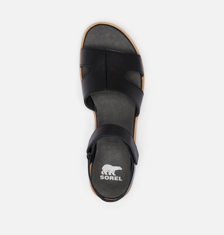 Women's Ella III Ankle Strap Flat Sandal, Color: Black, Gum 2, image 5