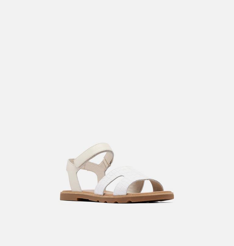 Women's Ella III Ankle Strap Flat Sandal, Color: Chalk, Gum, image 7