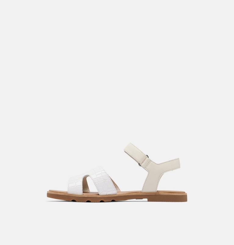 Women's Ella III Ankle Strap Flat Sandal, Color: Chalk, Gum, image 4