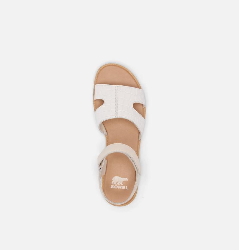 Women's Ella III Ankle Strap Flat Sandal, Color: Chalk, Gum, image 5