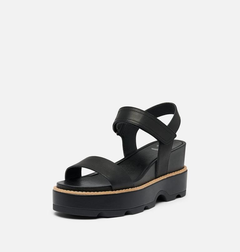 Women's Joanie IV Y Strap Wedge Sandal, Color: Black, Sea Salt, image 8