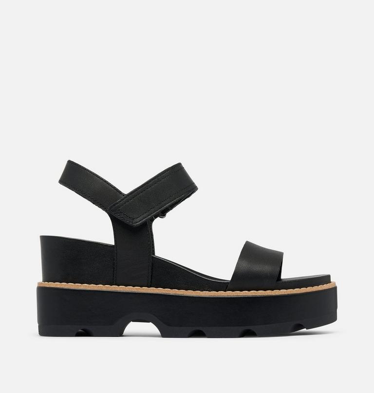 Women's Joanie IV Y Strap Wedge Sandal, Color: Black, Sea Salt, image 1
