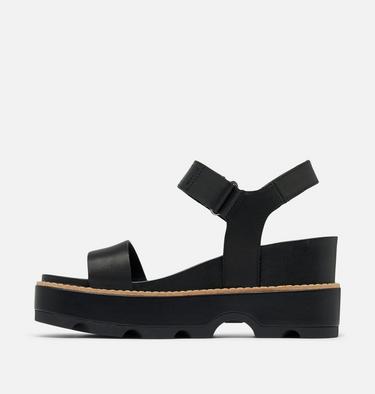 JOANIE IV Y Strap Wedge Women's Sandal, Color: Black, Sea Salt, image 4