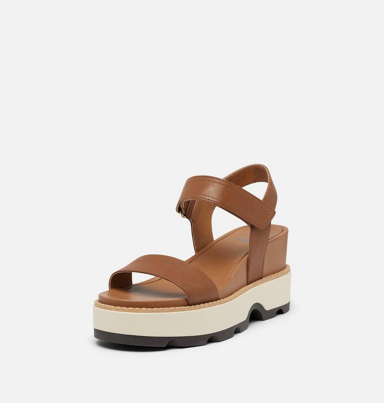 Women's Joanie IV Y Strap Wedge Sandal, Color: Velvet Tan, Blackened Brown, image 8