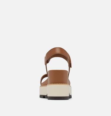 Women's Joanie IV Y Strap Wedge Sandal, Color: Velvet Tan, Blackened Brown, image 7