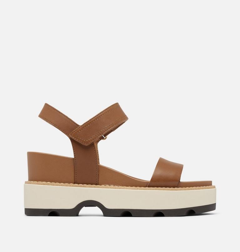 Women's Joanie IV Y Strap Wedge Sandal, Color: Velvet Tan, Blackened Brown, image 1