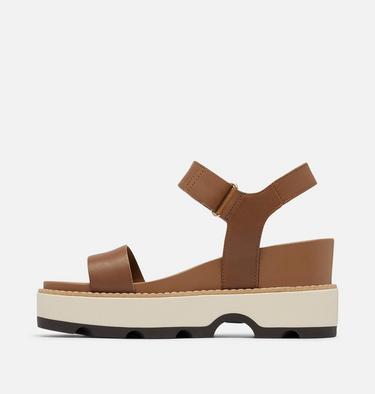 Women's Joanie IV Y Strap Wedge Sandal, Color: Velvet Tan, Blackened Brown, image 8