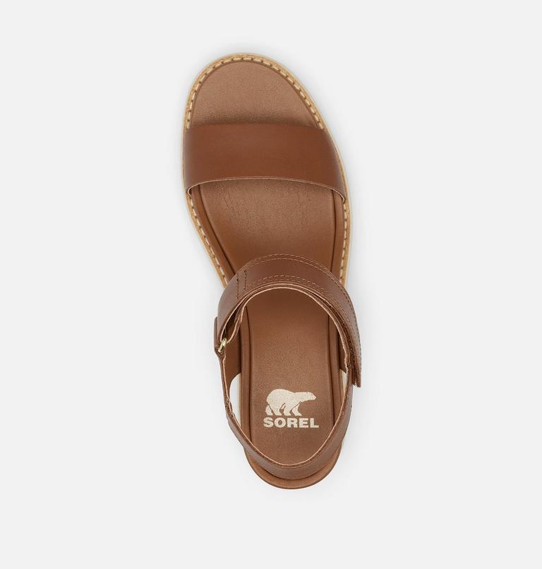 Women's Joanie IV Y Strap Wedge Sandal, Color: Velvet Tan, Blackened Brown, image 5