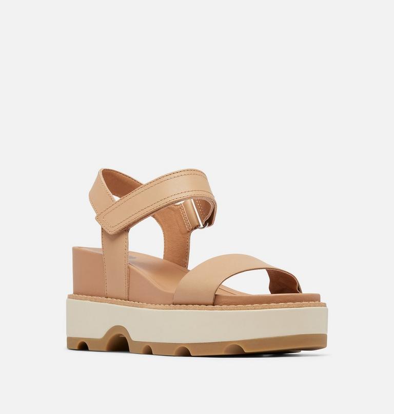 JOANIE IV Y Strap Wedge Women's Sandal, Color: Honest Beige, Bleached Ceramic, image 7