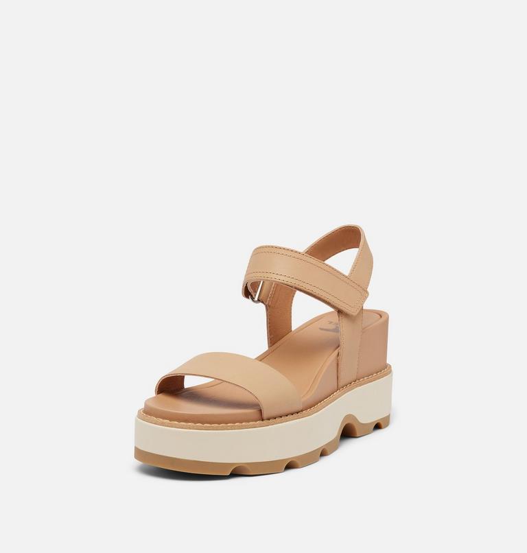 JOANIE IV Y Strap Wedge Women's Sandal, Color: Honest Beige, Bleached Ceramic, image 8