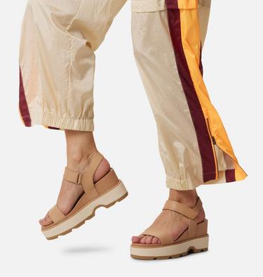 Women's Joanie IV Y Strap Wedge Sandal, Color: Honest Beige, Bleached Ceramic, image 6