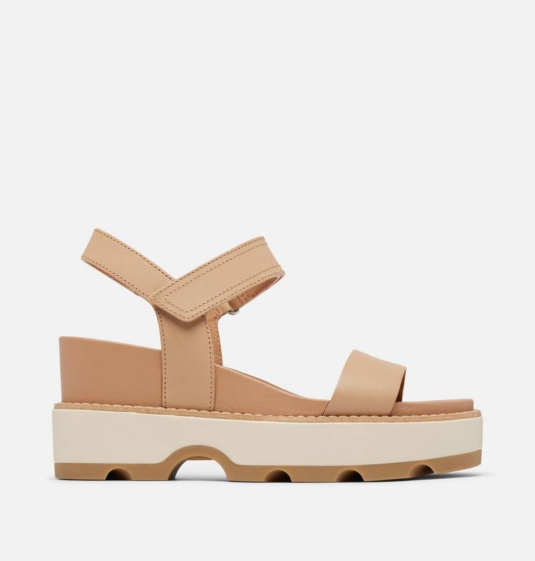 JOANIE IV Y Strap Wedge Women's Sandal, Color: Honest Beige, Bleached Ceramic, image 1