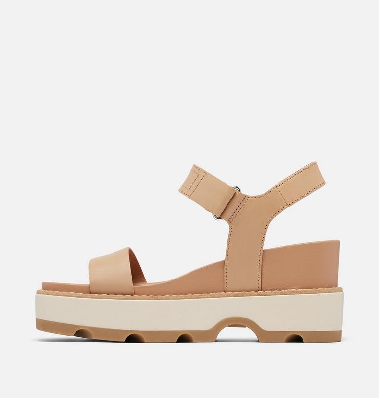JOANIE IV Y Strap Wedge Women's Sandal, Color: Honest Beige, Bleached Ceramic, image 4