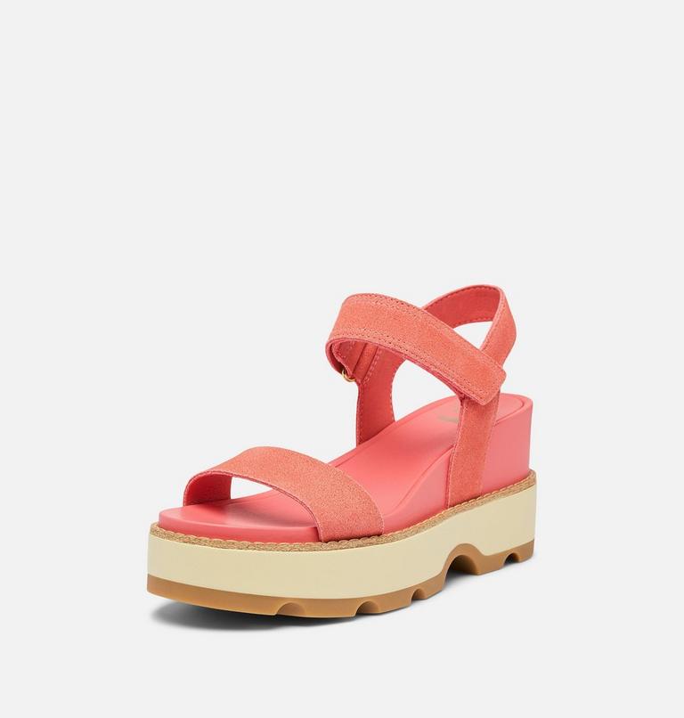 Women's Joanie IV Y Strap Wedge Sandal, Color: Coral Blossom, Gum 16, image 8