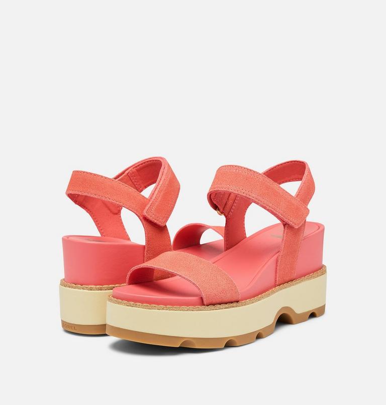 Women's Joanie IV Y Strap Wedge Sandal, Color: Coral Blossom, Gum 16, image 9