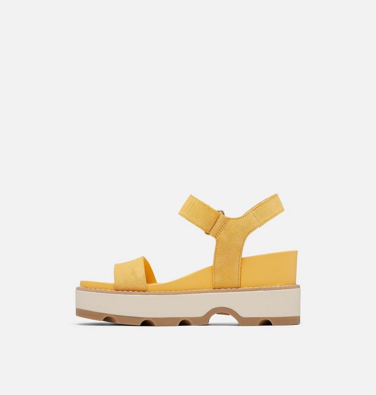 JOANIE� IV Y STRAP WEDGE | 765 | 7.5, Color: Yellow Ray, Honey White, image 4
