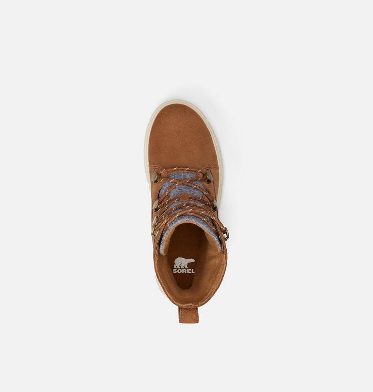 Women's SOREL EXPLORER III JOAN Waterproof Boots, Color: Velvet Tan, Chalk, image 5