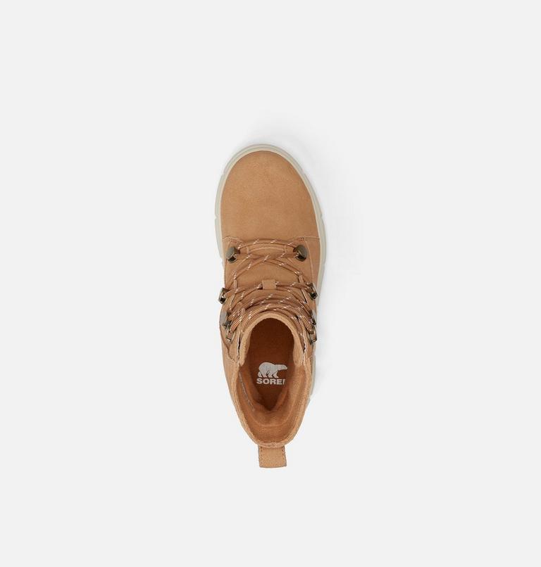 Women's SOREL EXPLORER III JOAN Waterproof Boots, Color: Tawny Buff, Chalk, image 5