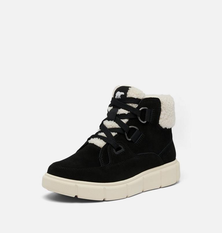 Wodoodporne sznurowane damskie buty SOREL EXPLORER III NW LACE, Color: Black, Sea Salt, image 8