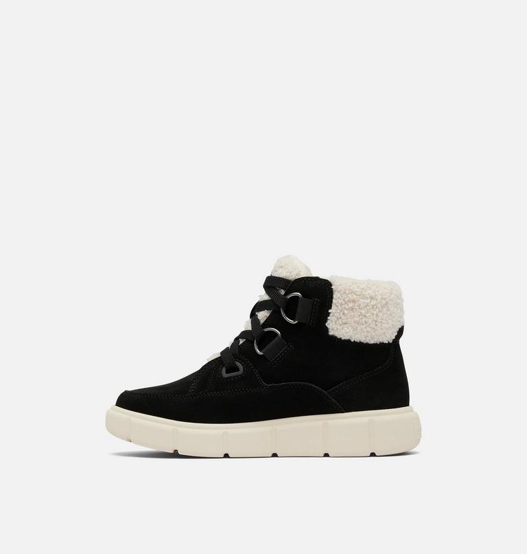 Women's SOREL EXPLORER III NW LACE Waterproof Lace-Up Boots, Color: Black, Sea Salt, image 4
