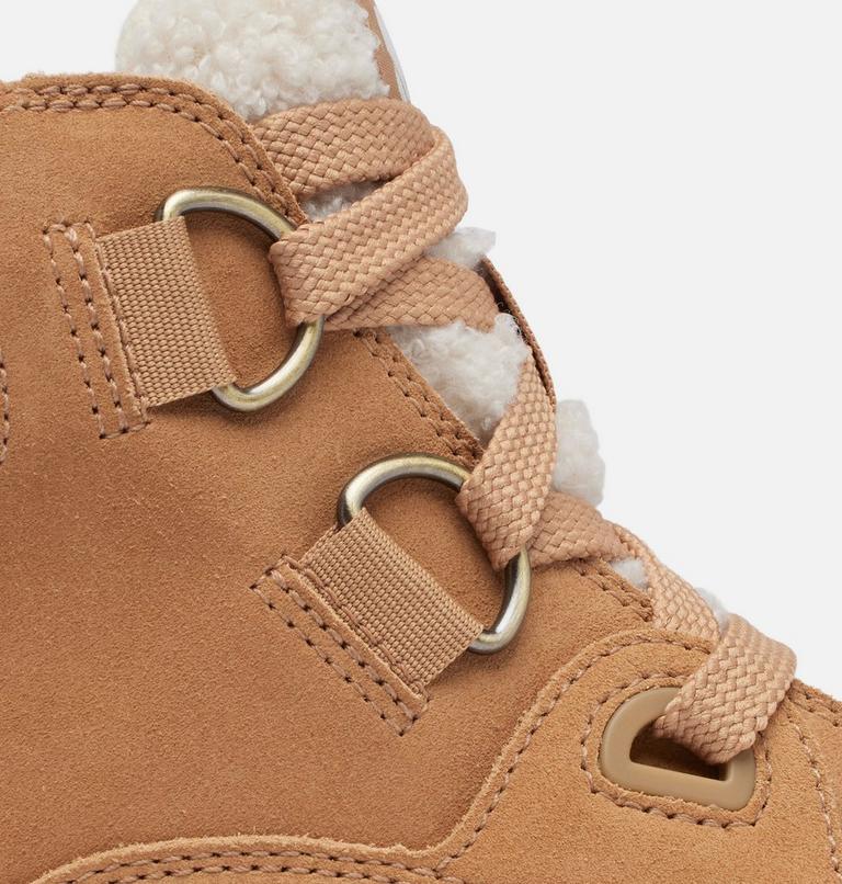 Women's SOREL EXPLORER III NW LACE Waterproof Lace-Up Boots, Color: Tawny Buff, Sea Salt, image 9