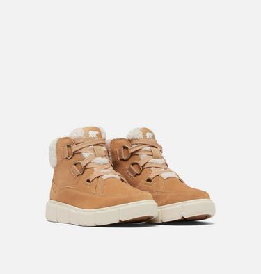 SOREL EXPLORER III NW Lace Women's Waterproof Boot, Color: Tawny Buff, Sea Salt, image 2