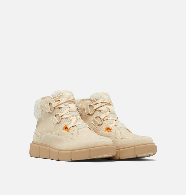 SOREL EXPLORER III NW Lace Women's Waterproof Boot, Color: Honey White, Sea Salt, image 2