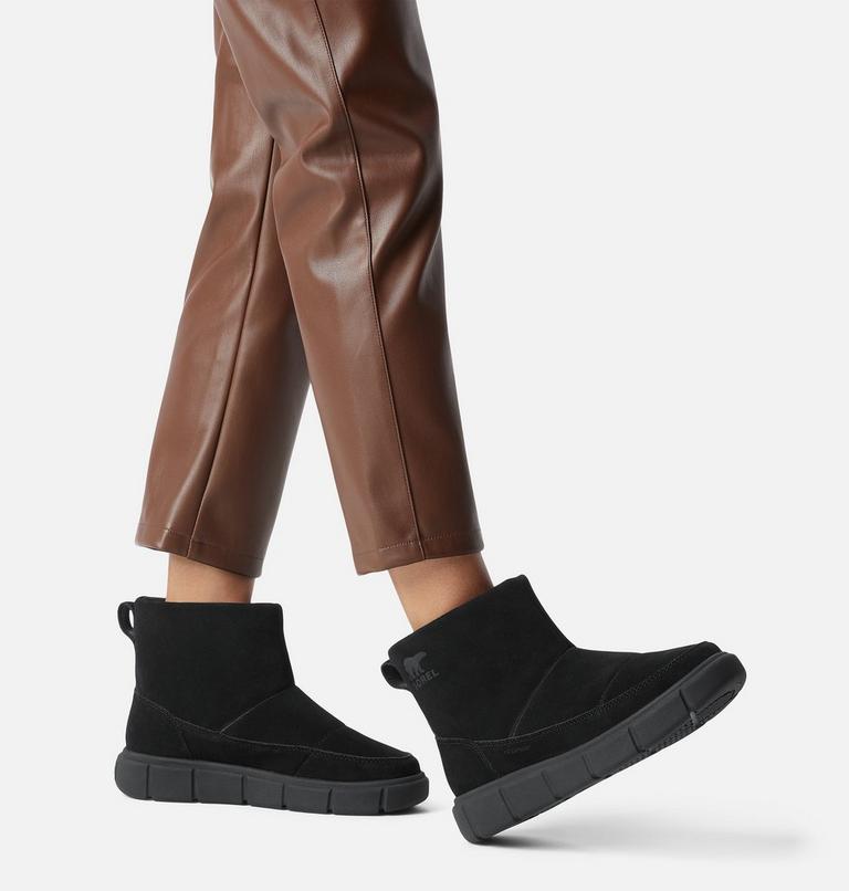 Women's SOREL EXPLORER III SLIP-ON Waterproof Boots, Color: Black, Sea Salt, image 8