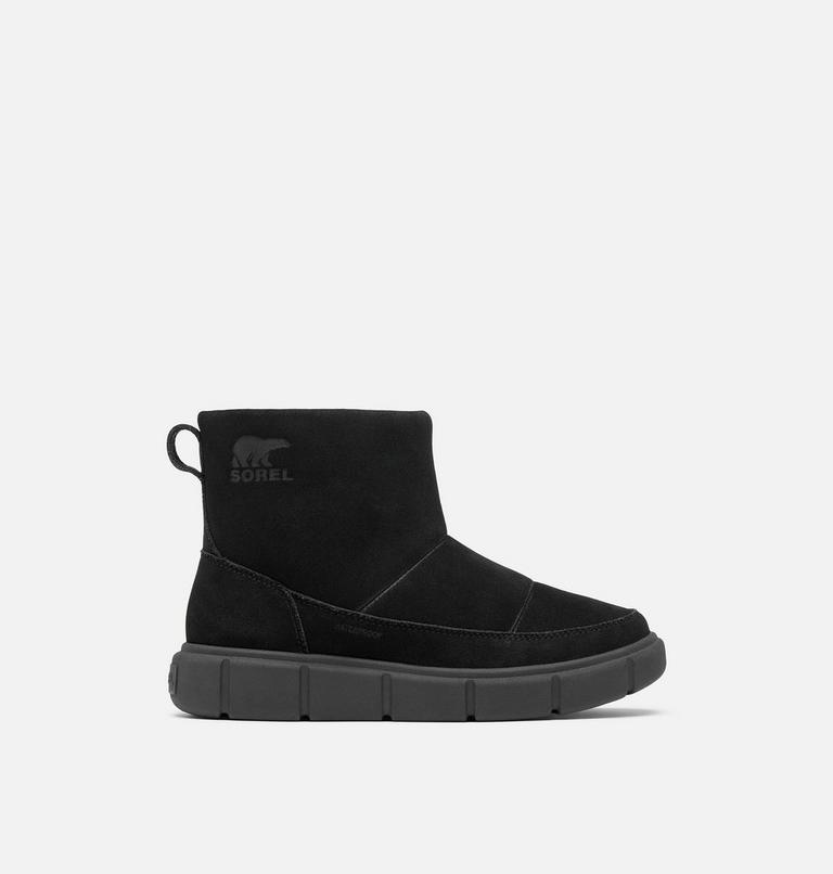 Women's SOREL EXPLORER III SLIP-ON Waterproof Boots, Color: Black, Sea Salt, image 1