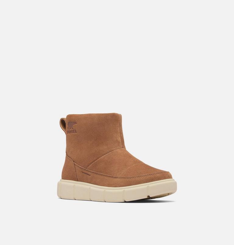 Women's SOREL EXPLORER III SLIP-ON Waterproof Boots, Color: Velvet Tan, Chalk, image 7