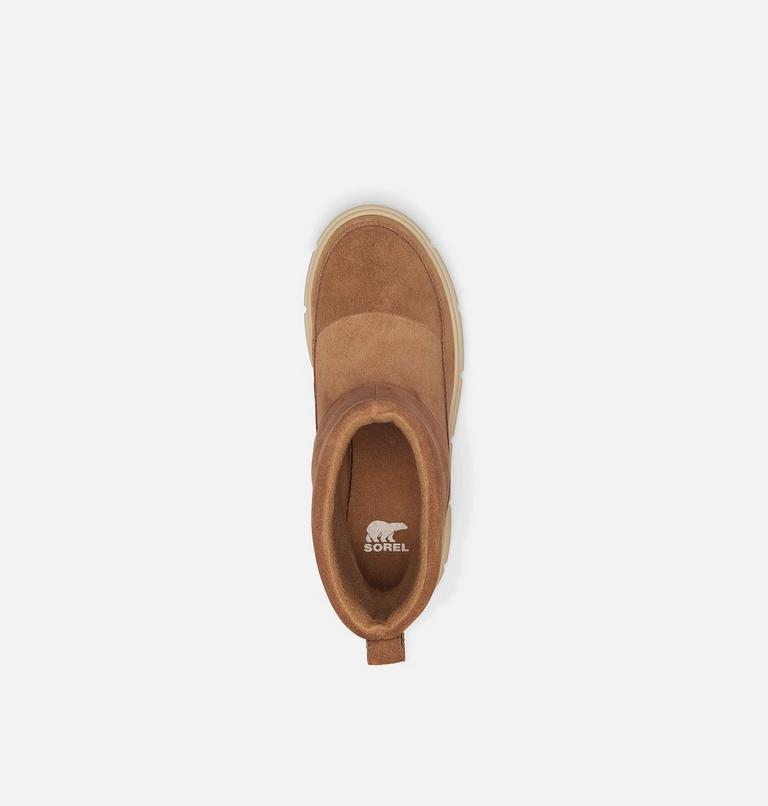 Women's SOREL EXPLORER III SLIP-ON Waterproof Boots, Color: Velvet Tan, Chalk, image 5
