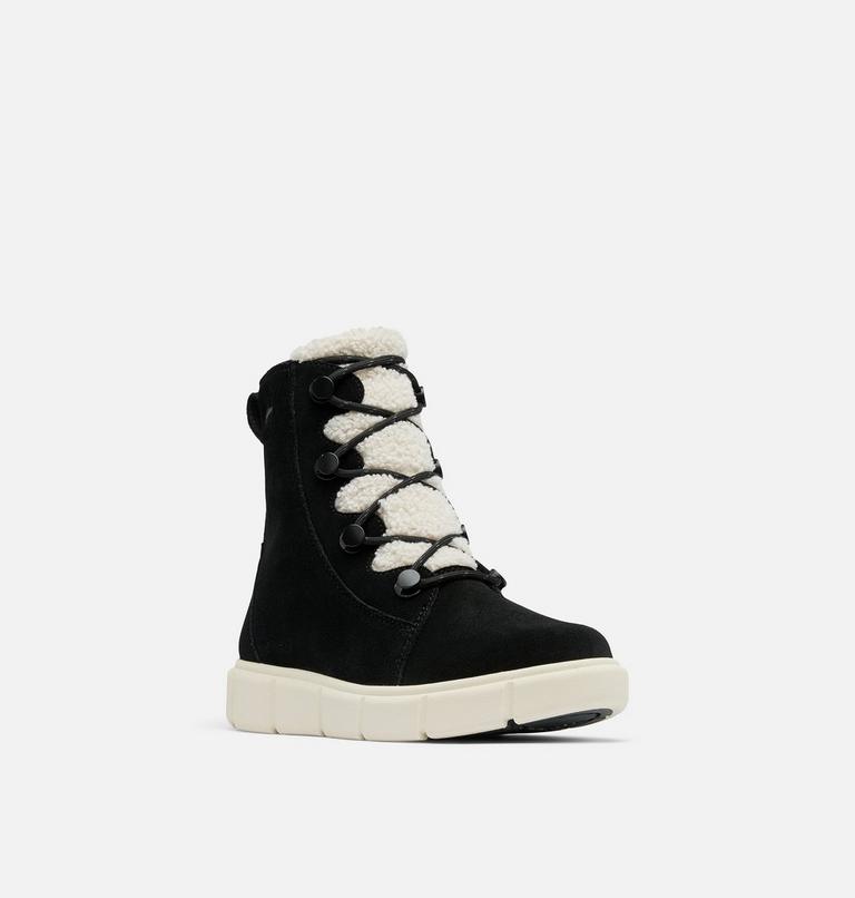 Women's SOREL EXPLORER III JOAN Cozy Waterproof Boots, Color: Black, Chalk, image 7