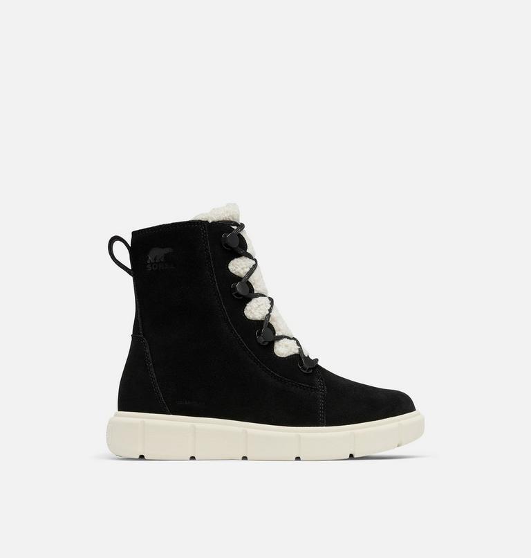 Women's SOREL EXPLORER III JOAN Cozy Waterproof Boots, Color: Black, Chalk, image 1