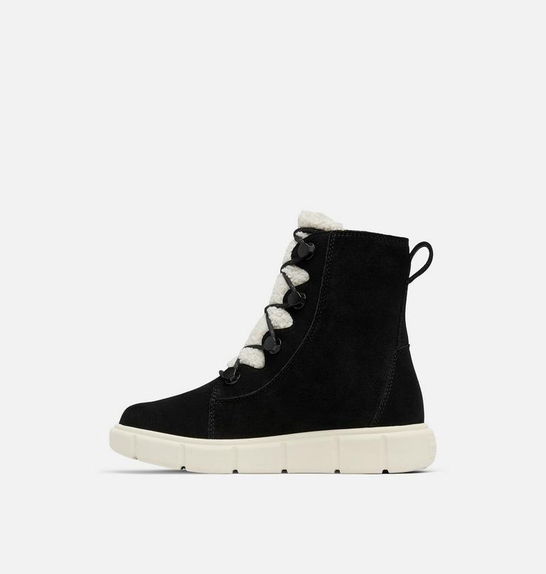 Women's SOREL EXPLORER III JOAN Cozy Waterproof Boots, Color: Black, Chalk, image 4