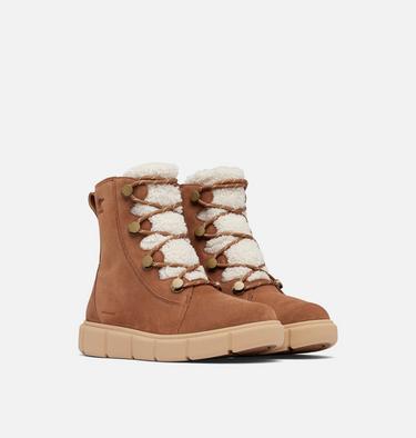 SOREL EXPLORER III Joan Cozy Women's Waterproof Boot, Color: Velvet Tan, Canoe, image 2