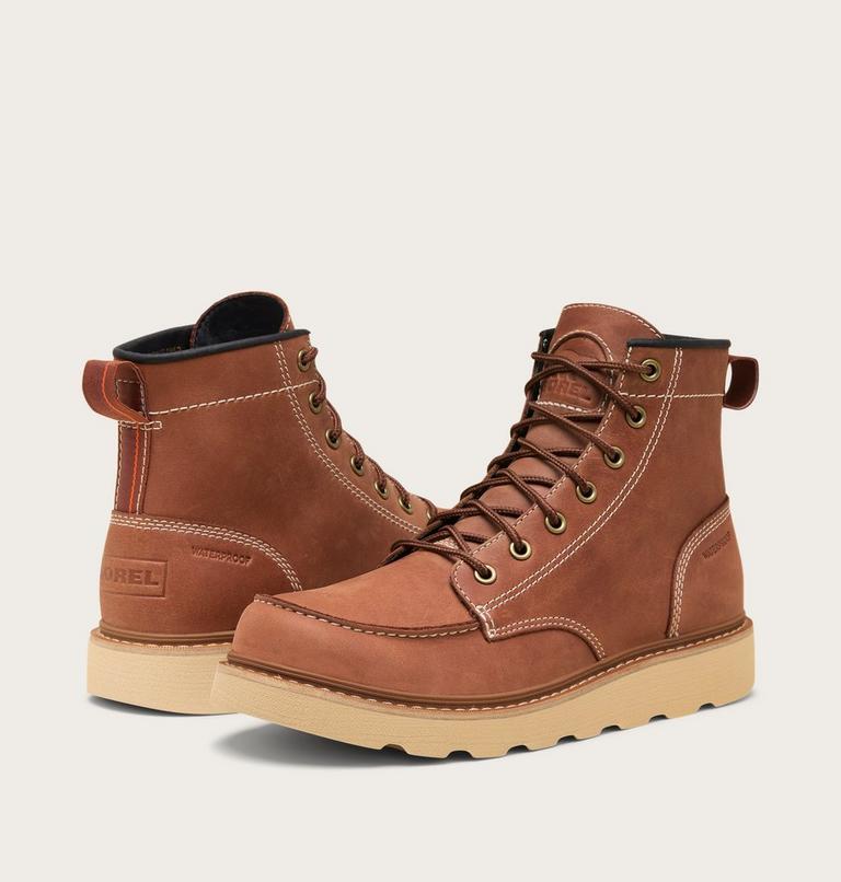 Men's SLABTOWN 62' MOC Waterproof Boots, Color: Rustic Brown, Ceramic, image 9
