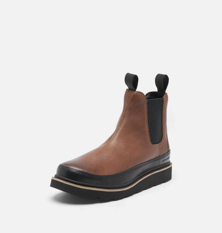 Men's SLABTOWN 62' Waterproof Chelsea Boots, Color: Tobacco, Black, image 8