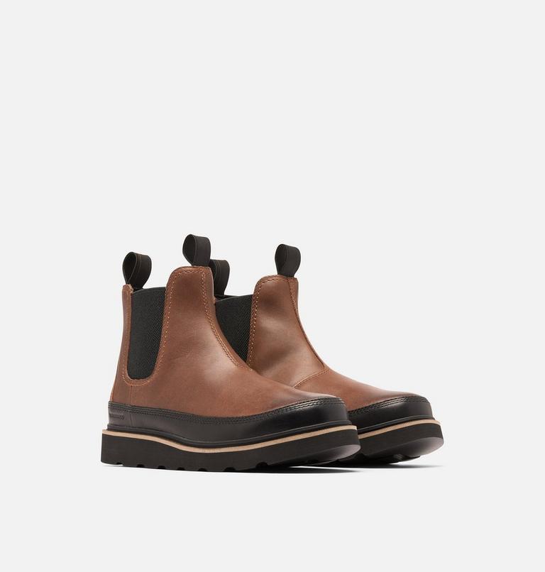 Men's SLABTOWN 62' Waterproof Chelsea Boots, Color: Tobacco, Black, image 2