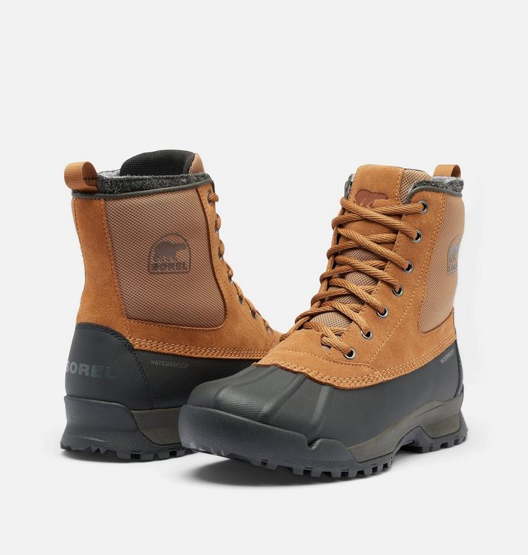 Men's BUXTON LITE Waterproof Winter Boots, Color: Elk, Black, image 9