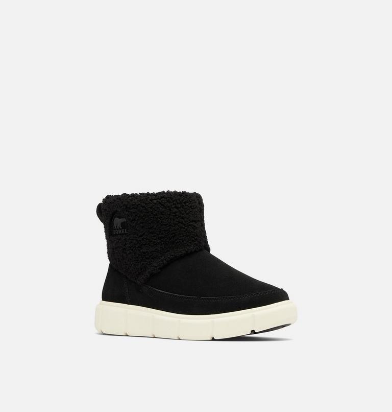 Women's SOREL EXPLORER III Cosy Slip-On Waterproof Boots, Color: Black, Chalk, image 7