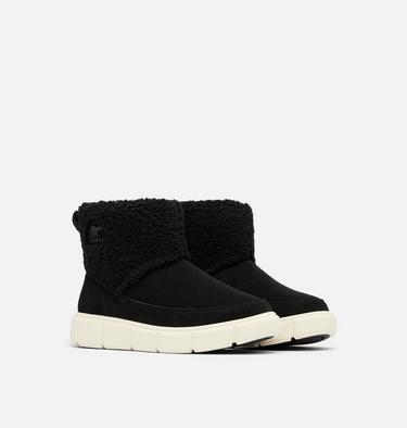 Agradables botas impermeables sin cordones EXPLORER III de SOREL para mujer, Color: Black, Chalk, image 2