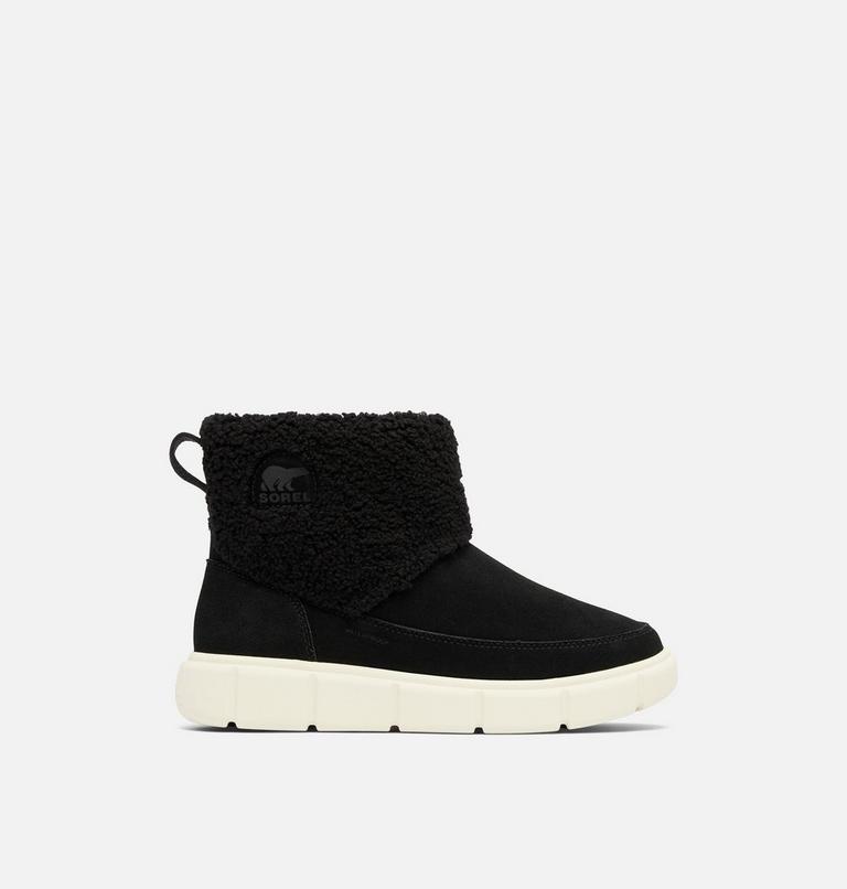Women's SOREL EXPLORER III Cosy Slip-On Waterproof Boots, Color: Black, Chalk, image 1