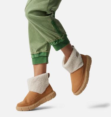 Women's SOREL EXPLORER III Cosy Slip-On Waterproof Boots, Color: Tawny Buff, Sea Salt, image 4