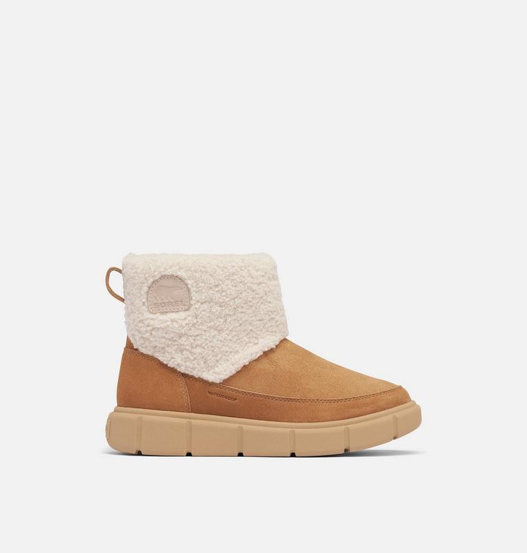 Women's SOREL EXPLORER III Cosy Slip-On Waterproof Boots, Color: Tawny Buff, Sea Salt, image 1