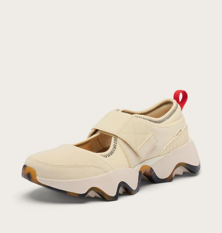 Women's Kinetic Impact II MJ Strap Sneaker, Color: Honey White, Bright Red, image 7