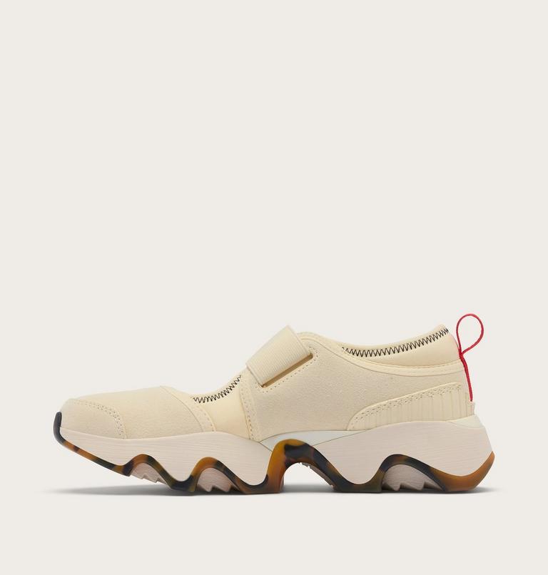 Women's Kinetic Impact II MJ Strap Sneaker, Color: Honey White, Bright Red, image 3