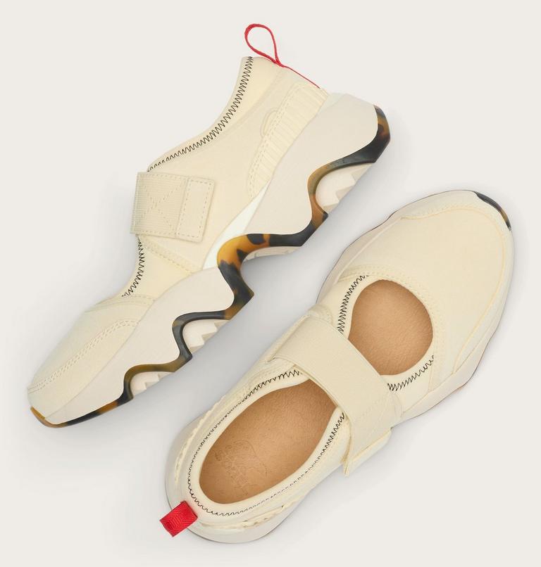 Women's Kinetic Impact II MJ Strap Sneaker, Color: Honey White, Bright Red, image 4