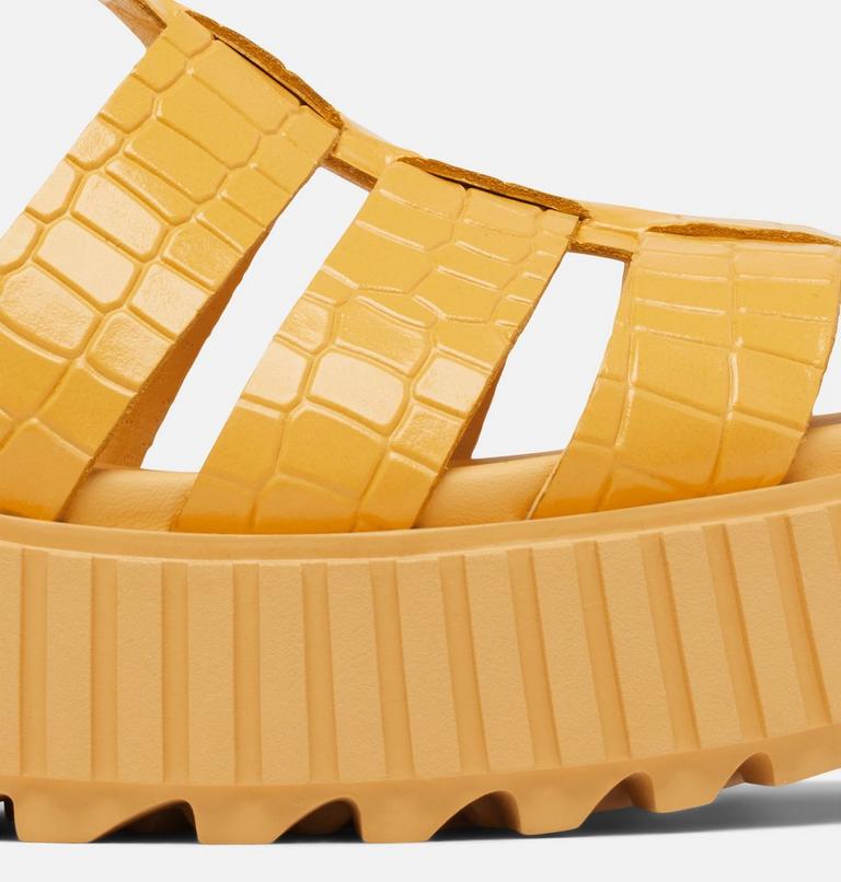 Women's ONA Streetworks Fisherman Mid Flat Sandal, Color: Yellow Ray, Pilsner, image 9