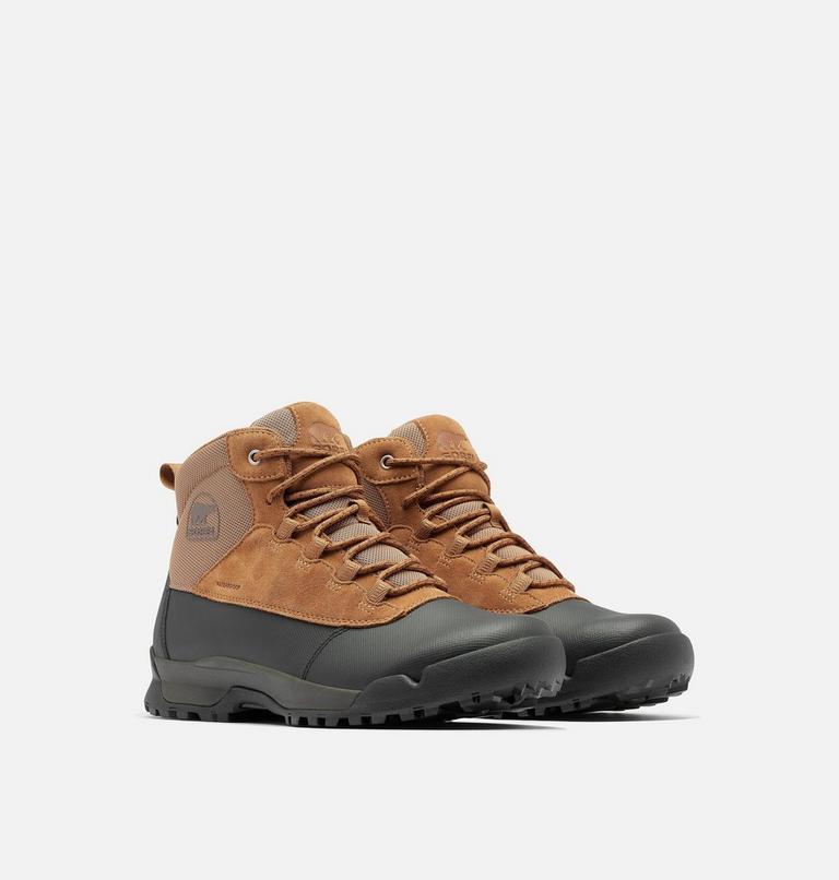Men's BUXTON LITE LACE PLUS Waterproof Winter Boots, Color: Elk, Black, image 2