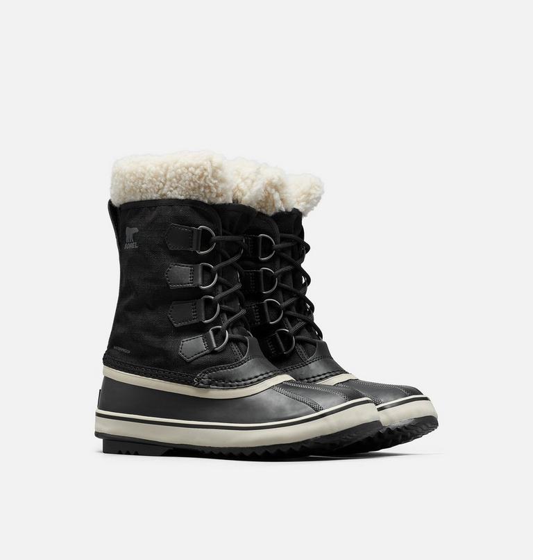 Women's WINTER CARNIVAL Waterproof Boots, Color: Black, Stone, image 2